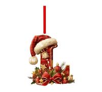 26 Letter Christmas Tree Hanging Pendant, Christmas Tree Decoration Personalized Hangings Pendant,2025 Xmas Ornaments A to Z Letters Decorative, Indoor DIY Hanging Xmas Ornament (L)