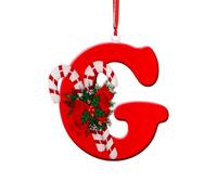 26 Letter Christmas Tree Ornaments, Alphabet Personalized Christmas Holiday Tree Ornament Hanging Pendant for Party Home DIY Craft Decoration Supplies (G)