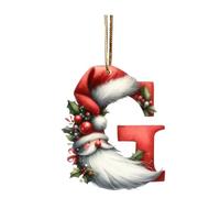 26 Letter Christmas Tree Pendant: Funny Letter Ornaments, Personalized DIY Xmas Ornaments, Hanging Alphabet Letters (G)