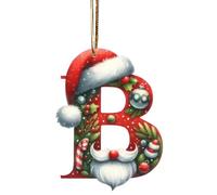 26 Letter Christmas Tree Pendant, Funny Letters Ornaments, Personalized DIY Christmas Ornaments, Hanging Xmas Alphabet Letters (B)