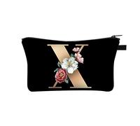26 Letter Makeup Bag Make Up Bag Cosmetic Bags Holiday Essentials for Women Travel Large Makeup Printed Polyester Dumplings with Multifunctional Storage Washing for Women in Europe and America