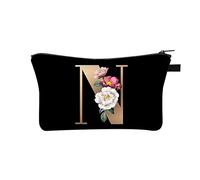 26 Letter Makeup Bag Make Up Bag Cosmetic Bags Holiday Essentials for Women Travel Large Makeup Printed Polyester Dumplings with Multifunctional Storage Washing for Women in Europe and America