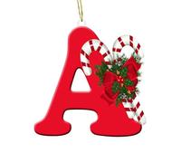 26 Letter Ornaments Christmas Tree Decoration, 2025 Personalized Christmas Letter Xmas Tree Hanging Pendant, A to Z Ornament Letters Decorative Hanging, DIY Craft Christmas Ornaments (A)