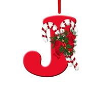 26 Letter Ornaments Christmas Tree Decoration,Personalized DIY Christmas Ornaments, Hanging Xmas Alphabet Letters Ornaments Decorations (J)