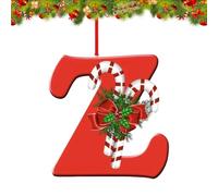 26 Letter Ornaments Christmas Tree Decoration, Personalized Hanging Decor Pendant for Christmas Stockings Tree Chimney, Reusable 26 Alphabet for DIY Xmas Craft Ornaments (Z)