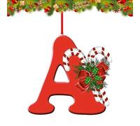 26 Letter Ornaments Christmas Tree Decoration, Personalized Hanging Decor Pendant for Christmas Stockings Tree Chimney, Reusable 26 Alphabet for DIY Xmas Craft Ornaments (A)