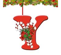 26 Letter Ornaments Christmas Tree Decoration, Personalized Hanging Decor Pendant for Christmas Stockings Tree Chimney, Reusable 26 Alphabet for DIY Xmas Craft Ornaments (Y)