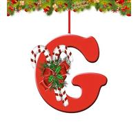 26 Letter Ornaments Christmas Tree Decoration, Personalized Hanging Decor Pendant for Christmas Stockings Tree Chimney, Reusable 26 Alphabet for DIY Xmas Craft Ornaments (G)