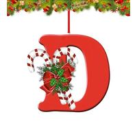 26 Letter Ornaments Christmas Tree Decoration, Personalized Hanging Decor Pendant for Christmas Stockings Tree Chimney, Reusable 26 Alphabet for DIY Xmas Craft Ornaments(D)