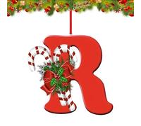 26 Letter Ornaments Christmas Tree Decoration, Personalized Hanging Decor Pendant for Christmas Stockings Tree Chimney, Reusable 26 Alphabet for DIY Xmas Craft Ornaments (R)