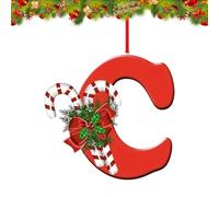26 Letter Ornaments Christmas Tree Decoration, Personalized Hanging Decor Pendant for Christmas Stockings Tree Chimney, Reusable 26 Alphabet for DIY Xmas Craft Ornaments(C)