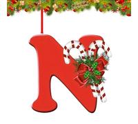 26 Letter Ornaments Christmas Tree Decoration, Personalized Hanging Decor Pendant for Christmas Stockings Tree Chimney, Reusable 26 Alphabet for DIY Xmas Craft Ornaments (N)