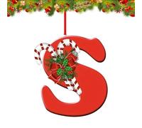 26 Letter Ornaments Christmas Tree Decoration, Personalized Hanging Decor Pendant for Christmas Stockings Tree Chimney, Reusable 26 Alphabet for DIY Xmas Craft Ornaments(S)