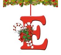 26 Letter Ornaments Christmas Tree Decoration, Personalized Hanging Decor Pendant for Christmas Stockings Tree Chimney, Reusable 26 Alphabet for DIY Xmas Craft Ornaments (E)