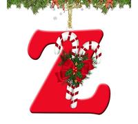 26 Letter Ornaments Christmas Tree Decoration Personalized Letter Christmas Hanging Pendant Xmas Alphabet Letters for DIY Craft Ornaments (Z)