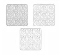 26 Letter Pendant Mold Epoxy Necklace for Chain Pattern Perforated Silicone Resin Jewelry Box with Lid