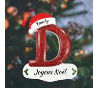 26 Letter Personalised Christmas Decorations Custom Xmas Tree Decoration Personalised Christmas Tree Bauble for Family Christmas Decorations 2024