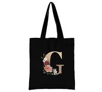 26 Letter Printed Canvas reusable grocery bags, Foldable Casual Travel HandBag, Shoulder Beach Tote Bags, Shopper bag eco friendly super strong washable Storage bags Shopping bag Canvas bag for Women