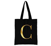 26 Letter Printed Canvas reusable grocery bags, Foldable Casual Travel HandBag, Shoulder Beach Tote Bags, Shopper bag eco friendly super strong washable Storage bags Shopping bag Canvas bag for Women