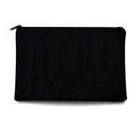 26 Letter Printed Zip Canvas Pouch - Makeup Bag, Cosmetic Travel Bag, Toiletry Organizer, Bride Bridesmaid Bag, Pencil Wash Coin Purse (Black)