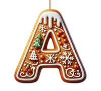 26 Letters Christmas Ornaments - Personalized A-Z Alphabet Tree Decorations, Diy Hanging Letter Baubles, Xmas Pendant Snowman Decor for Holiday Party Christmas Autumn Decorations Autumn
