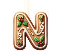 26 Letters Christmas Ornaments - Personalized A-Z Alphabet Tree Decorations, DIY Hanging Letter Baubles, Xmas Pendant Snowman Decor for Holiday Party Christmas Tree Decorations (R)