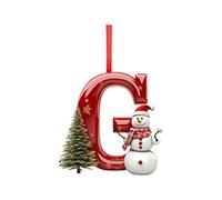 26 Letters Christmas Ornaments - Personalized A-Z Alphabet Tree Decorations, DIY Hanging Letter Baubles, Xmas Pendant Snowman Decor for Holiday Party Christmas Tree Decorations (G)