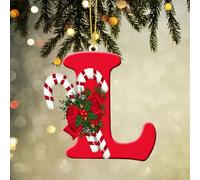 26 Letters Christmas Tree Decoration Pendant Xmas Tree Letters Ornaments Personalized A to Z Letters DIY Christmas Decorative Ornament Christmas Hanging Decor