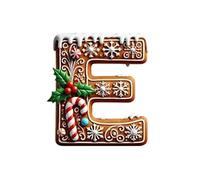 26 Letters Christmas Tree Decorations, Christmas Letter Pendants, 26 Letter Christmas Tree Hanging Pendant, DIY Christmas Decorations, A to Z Ornament Letters Christmas Tree Decoration Pendant (E)