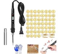 26 Letters Copper Mold - DIY Wood Burning/Carving Set,Hot Stamps Tool with Alphabet,Letter Soldering Iron DIY Tools,Leather Hotstamp Embossing Stamp,Burning Tip Copper Pyrography Work Mold (Mixed)