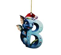 26 Letters Dinosaur Christmas Decorations Christmas Baby Egg Acrylic Hanging Pendant Hanging Ornament Tree Decorations for Holidays Home Xmas Party Decoration