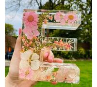 26 Letters Floral Resin Night Light,Pressed Flower Letters with LED Light, Personalized Custom Dry Flower Name Night Light Lamp for Women Girls Gift