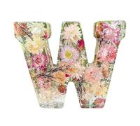 26 Letters Floral Resin Night Light,Pressed Flower Letters with LED Light, Personalized Custom Dry Flower Name Night Light Lamp for Women Girls Gift