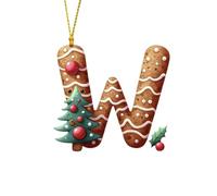 26 Letters Hanging Ornaments, A to Z Hanging Xmas Tree Pendant, 2026 Novelty Acrylic Christmas Alphabet Pendant, DIY Crafts Holiday Xmas Tree Indoor Outdoor Home Decor (W)