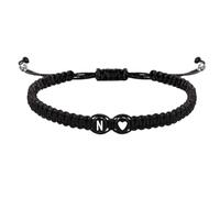 26 Letters Initial Heart Bracelets Handmade Adjustable A-Z Name Braided Bracelets For Women Men Friendship Jewelry Gifts(Z)
