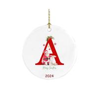 26 Letters Pendant Christmas Tree Decoration Santa Claus Christmas Snowman Pendant Acrylic Car Pendant Christmas Eve Box Fillers Personalised Christmas Bauble