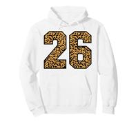 26 Number Leopard Twenty-Six Team Sports Varsity Matching Pullover Hoodie