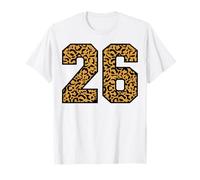 26 Number Leopard Twenty-Six Team Sports Varsity Matching T-Shirt