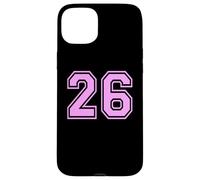 26 Number Twenty-Six Sports Varsity College Girl Matching Case for iPhone 15 Plus