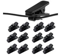 26 Pack Headphone Cable Clips, Anti-Slip Wire Holder for Earphone, Microphone, Earbud Cords - Clip to Shirt, Collar for Tangle-Free Music & Calls During Exercise, Work, Office
