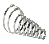 26 Pc Zinc Plated Hose Clip Assortment - 44 to 160mm - External Pressed Threads