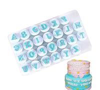 26 PCS Alphabet Cookie Cutter Letters Fondant Cake Decorating Icing Cutters A-Z for Wedding Birthday Christmas Baby Shower Party Cake Decoration