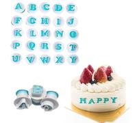26 PCS Alphabet Cookie Cutter Set, Stainless Steel Letter Shaped Molds for Baking, Cake Decorating Tools, Fondant Icing Cutter, Biscuit & Pastry DIY Baking Tools for Kitchen