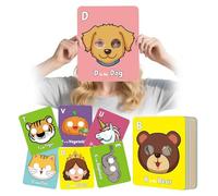 26 PCS Alphabet Flash Cards, Giant Colourful ABC Animal Mask Flashcards, Interactive Education Learning Tool