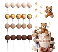 26 Pcs Baby Shower Cake Toppers, Teddy Bear Cake Toppers, for Cake Decorations for Baby Shower Birthday Party Wedding Cake Decorations