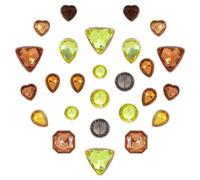 26 Pcs Bling Jewelry Shoe Charm Colorful Gems Rhinestone Crystal Shoe Accessories Decoration, Clog Sandal Slipper Charms for Women Valentine's Day Birthday Party Favor, multicolor, One Size