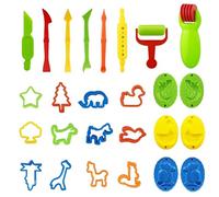 26 Pcs Claydough Set, Kids Dough Tools, Claydough Accessories with Animal Molds, Cutters, Rollers for Creative Arts Crafts Learning