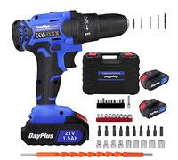 26 PCS Cordless Drill Driver Electric Screwdriver Set, Portable Drill Driver w/2 Variable Speed for DIY Drilling Walls, 25+1 Torque Power Drills, w/LED Work Light, 2x1500mAh Batteries Combi Driver