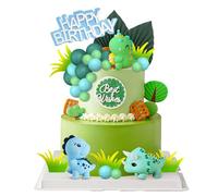 26 PCS Dinosaur Cake Toppers Cute Dinosaur Cake Decorations with Balls for Birthday Party Boy Girl Baby Shower Dinosaur Theme Party