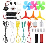 26 Pcs Educational Electric Circuit Kits Toys Science Montessori Learning Kits Electronics Motor Kits with Storage Bag for DIY Science Project